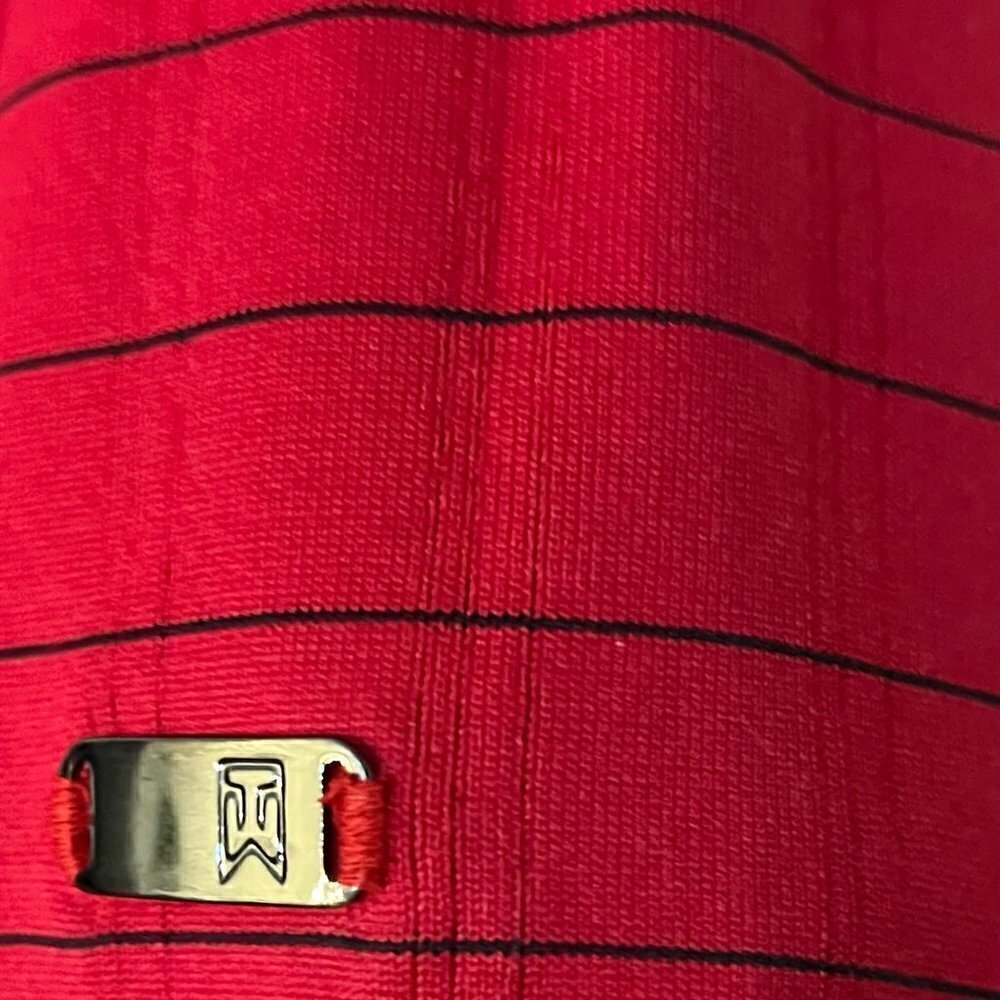 Tiger Woods Nike Golf Polo Men's Size Large Red Polyester Dri-Fit Rare Vintage - Picture 5 of 8